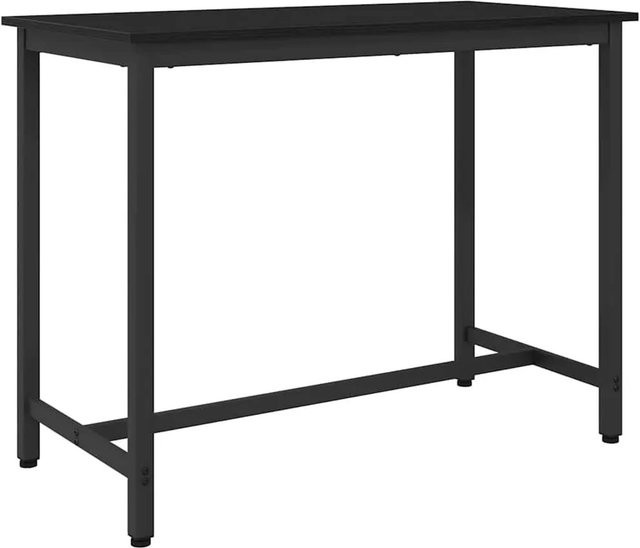 vidaXL Tisch in Schwarz und Eichen-Optik, moderner rechteckiger Tisch für Wohnzimmer, Schlafzimmer oder Arbeitsplätze, B/T/H: 100 x 50 x 76,5 cm - Bild 1