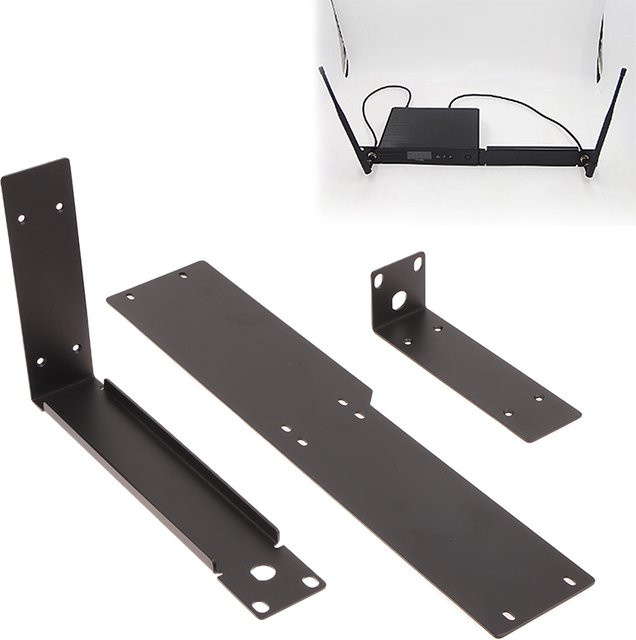 Metall Rackmount Rack Rahmen für drahtlose Mikrofonsystem-Empfänger kompatibel mit QLXD, QLXD4, ULXD, ULXD4 und SLXD Modellen in Schwarz - Bild 1