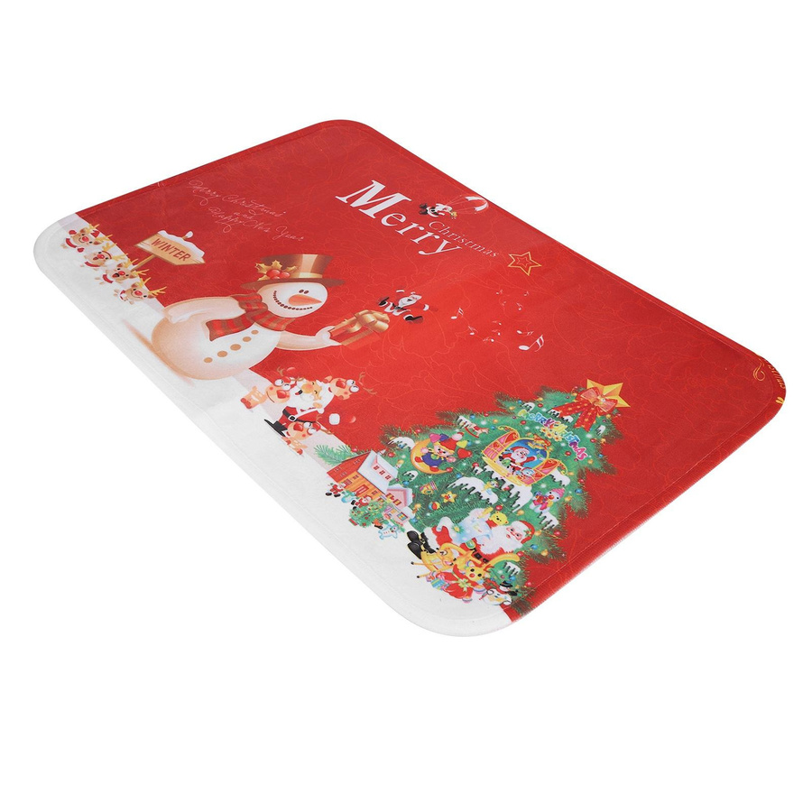 Rutschfeste Weihnachts-Fußmatte von CosyHome in Rot, waschbar, B/T: 60 x 40 cm - Bild 2
