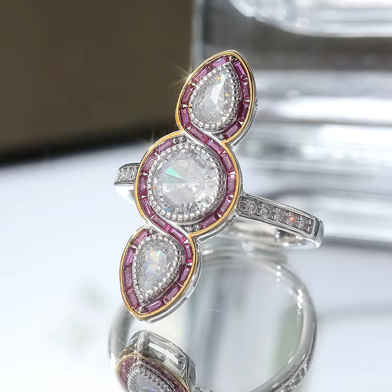 YoYo Ring Vintage, 925 Silber, Zirkonia, Damen - Bild 4