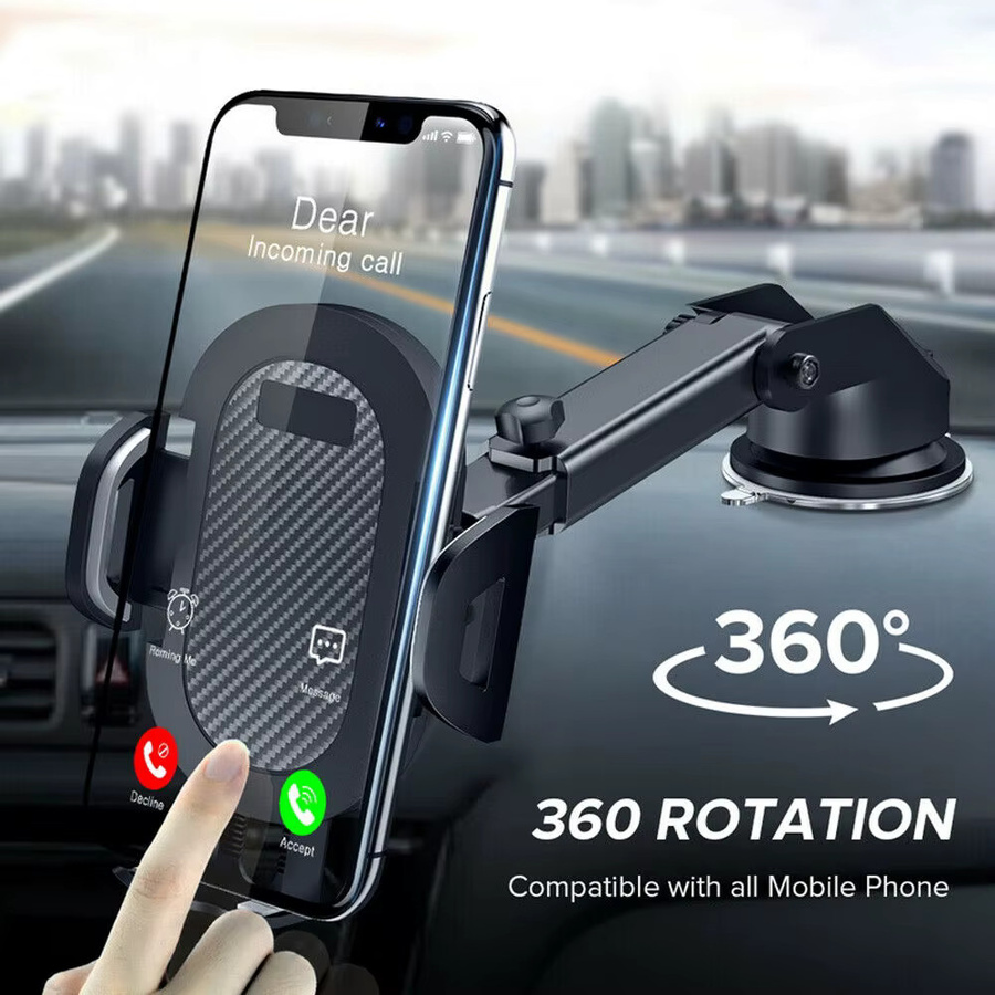 TIMOTRAS Dashboard-Navigationshalterung für Smartphones mit Saugnapf, Schwarz, passend für 4,7 bis 6,8 Zoll - Bild 2