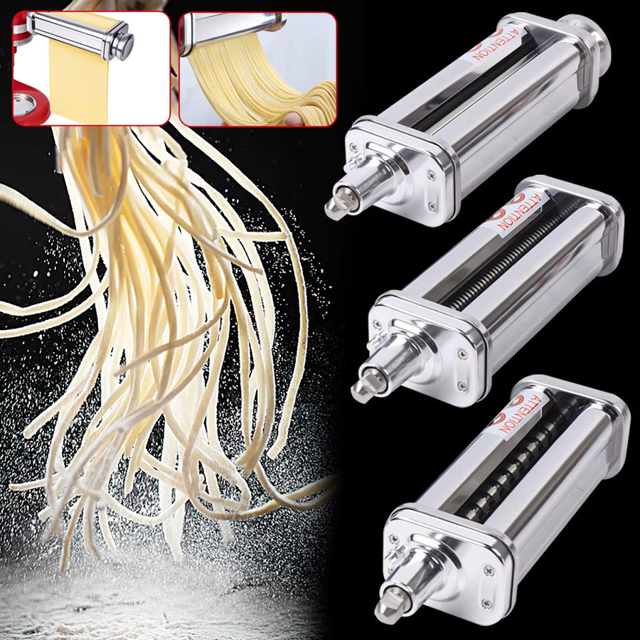 KitchenAid Nudelmaschinen-Aufsatz aus Edelstahl in Silber mit verstellbarer Teigpresse und Nudelschneider (0,3–2,3 mm) - Bild 2