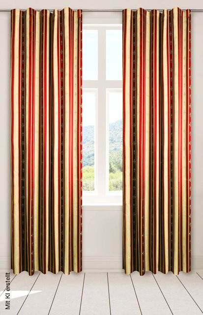 POCOline Dekovorhang Classic rot, B/H: 140 x 245 cm - Bild 1