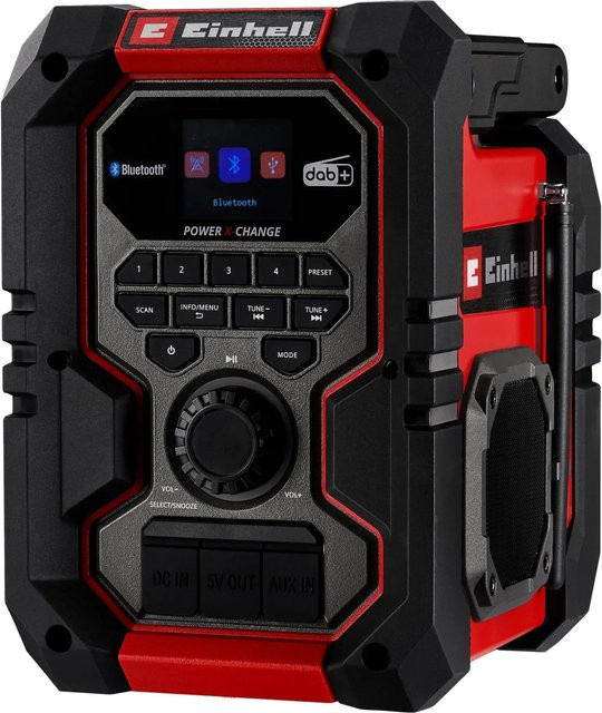 Einhell Akku-Radio TE-CR 18 Li Baustellenradio mit DAB+, FM, Bluetooth, USB und AUX in Rot/Schwarz - Bild 2