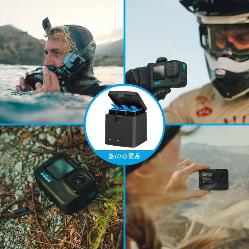 GoPro Action-Kamera Zubehör: 1800mAh Akku und Ladegerät für GoPro Hero 9, Hero 10, Hero 11 Black und Hero 12 in Schwarz - Bild 6