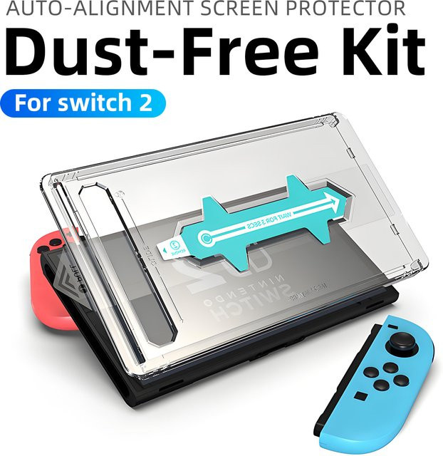 ONM Displayschutz aus gehärtetem Glas mit Härtegrad 9H für Nintendo Switch 2, transparent - Bild 1