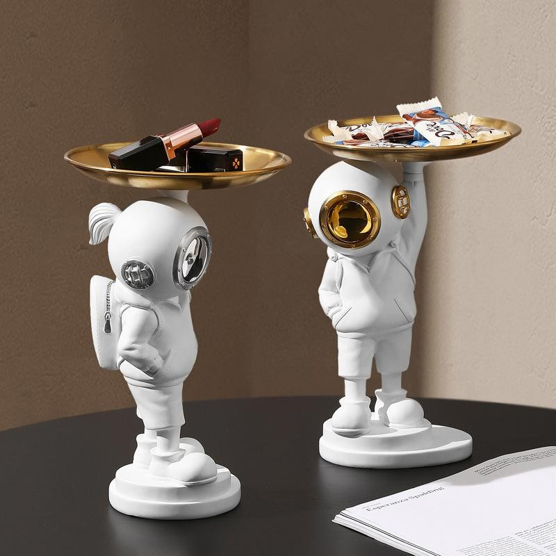Nordische Taucher Dekoration als kreative Ablage für Schlüssel und Schmuck für dein Wohnzimmer oder Schlafzimmer, B/T/H: 17 x 17 x 17 cm - Bild 4