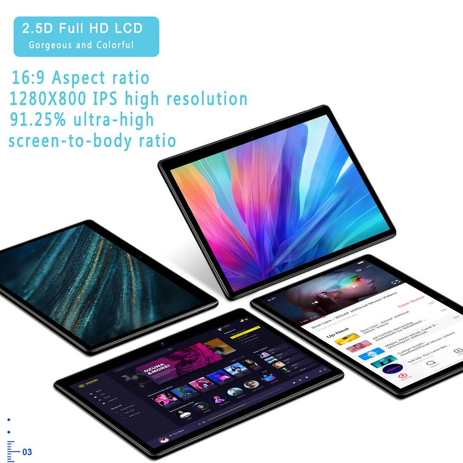 BDF S10 Global Tablet mit 10,1 Zoll Display, 4 GB RAM, 64 GB ROM, MediaTek Prozessor, Android, WLAN, 3G und Bluetooth in Gold - Bild 6