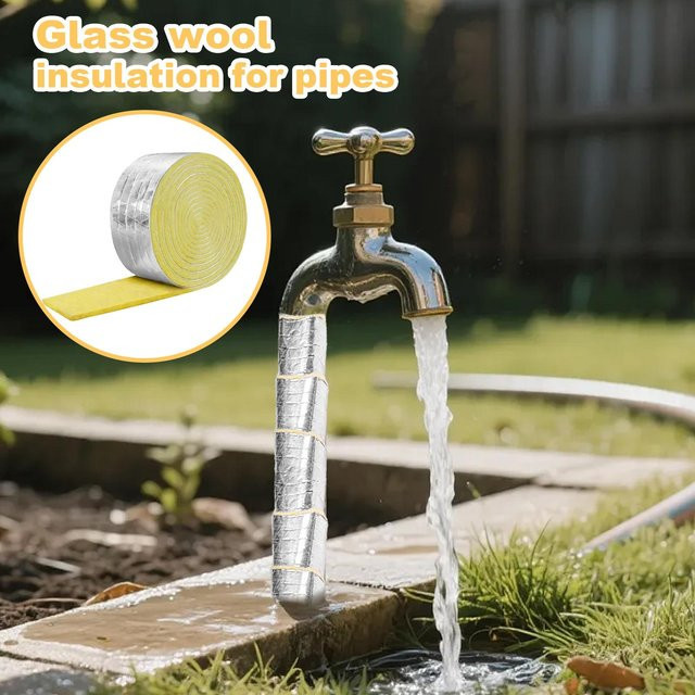 Selbstklebendes Rohr-Isolierband in Silber, 10 m Wickel-Thermoschutz für Wasserrohre und HVAC-Kanaldichtungen - Bild 1