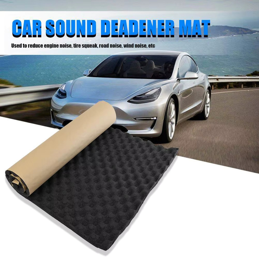 VKTECH Schallisolierende Matte zur Geräuschdämpfung für Subwoofer, Schwarz, B: 100 cm, T: 50 cm, H: 2 cm - Bild 2