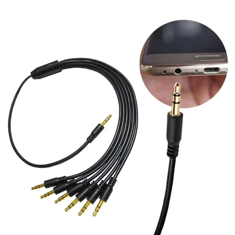 BSN AUX-Kabel-Splitter-Adapter Schwarz mit 3,5-mm-Klinkenstecker für Computer-Headset - Bild 3