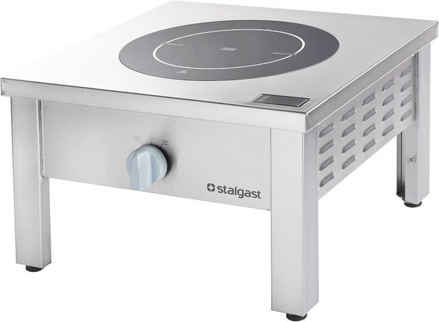 Stalgast Edelstahl Induktions-Hockerkocher mit 1 Kochplatte und Digitalanzeige, silber, B/T/H: 60 x 60 x 38 cm - Bild 1