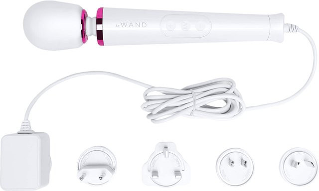 Powerful Petite Plug-In Vibrating Massager mit 6 Vibrationsmodi und 10 Intensitäten, Weiß, Länge: 25,4 cm - Bild 1