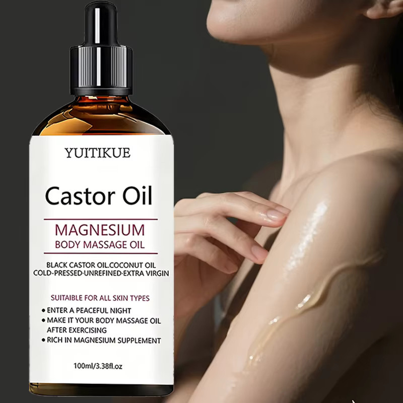 YUITIKUE Rizinusöl Magnesium Körpermassageöl, 100 ml - Bild 2