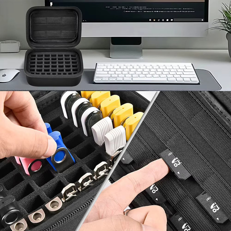 LAIMANEI Aufbewahrungsbox für USB-Sticks und SD-Karten in Schwarz - Bild 3