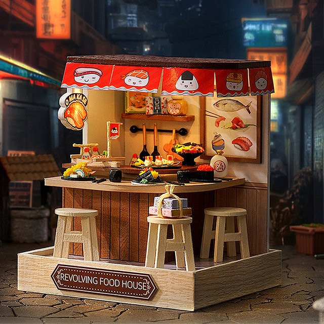 zuuton Mini Puppenhaus DIY, 3D Puzzle, Holz, Fantasy - Bild 1