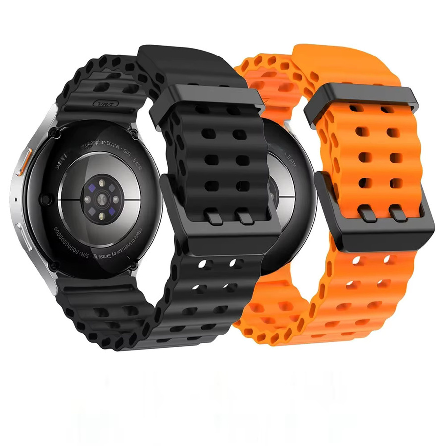 RMUTANE Uhrenarmband Silikon, Schwarz, Unisex - Bild 5