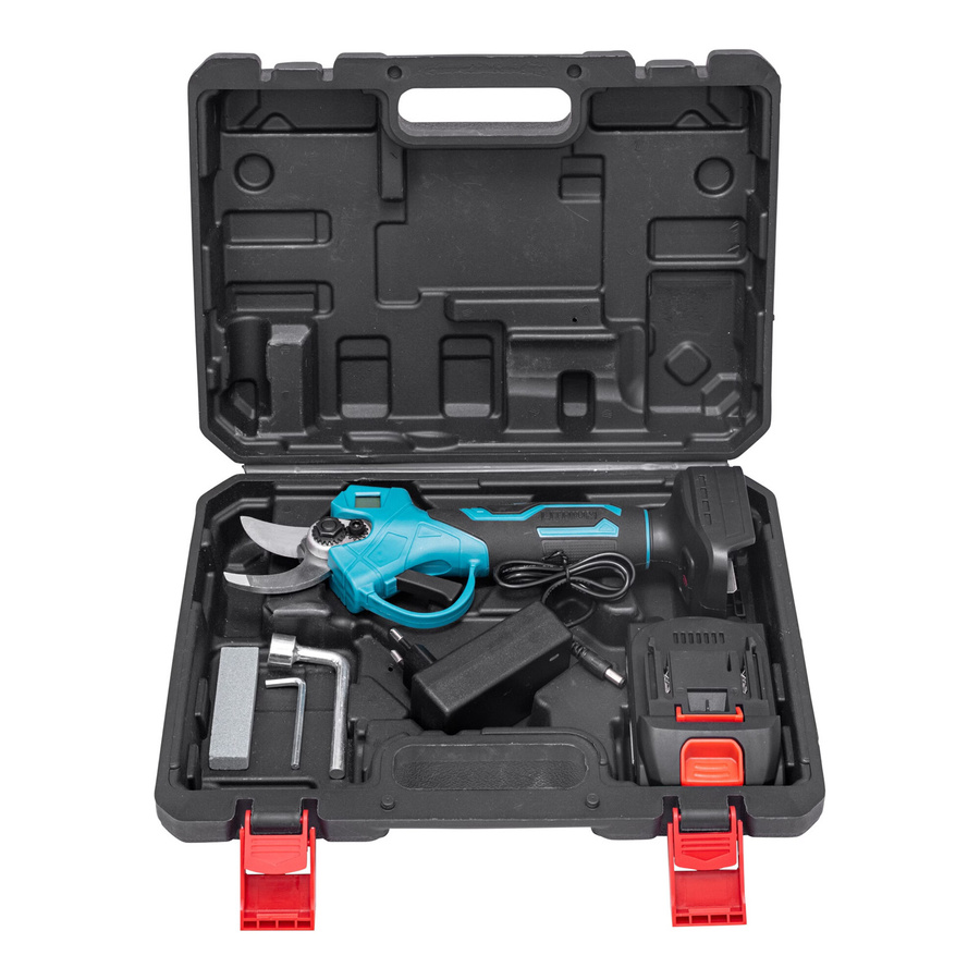 GardenHero Elektrische Astschere mit Schleifstein in Blau und Türkis mit Akku - Bild 3