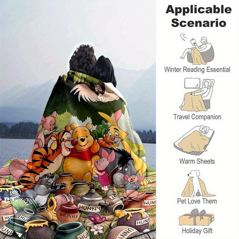 Gemütliche Winnie Puuh Flanell-Wohndeko Decke von Living Need Y, Mehrfarbig, B: 80 cm, T: 120 cm - Bild 3
