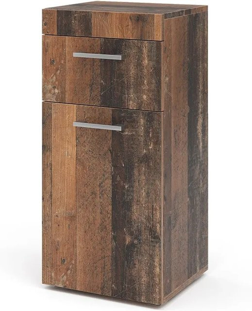 Vicco Midischrank Luna Oldstyle in Braun mit Regalböden, B/T/H: 37 x 15,5 x 79 cm - Bild 1
