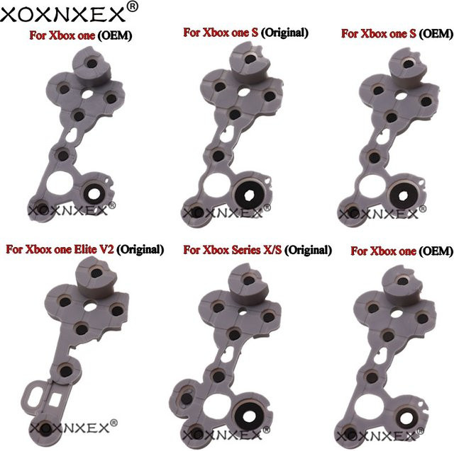 XOXNXEX Silikon-Leitgummi-Tasten in Grau für Xbox One, Xbox One Slim und Xbox Elite Series X/S Controller - Bild 1