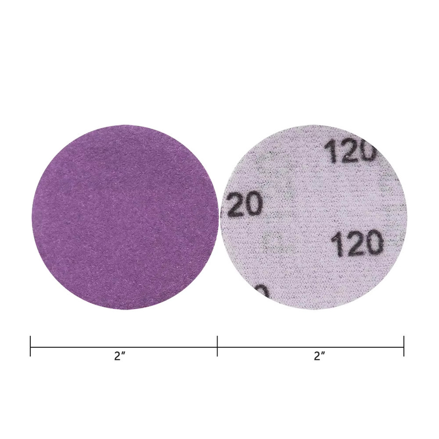 VIBRATITE Nass- und Trockenschleifscheiben Set, 50 Stück, Körnung 60–10.000, Durchmesser: 5 cm, lila, Aluminiumoxid-Schleifpapier mit Hakenschlaufe für Drehwerkzeuge - Bild 4