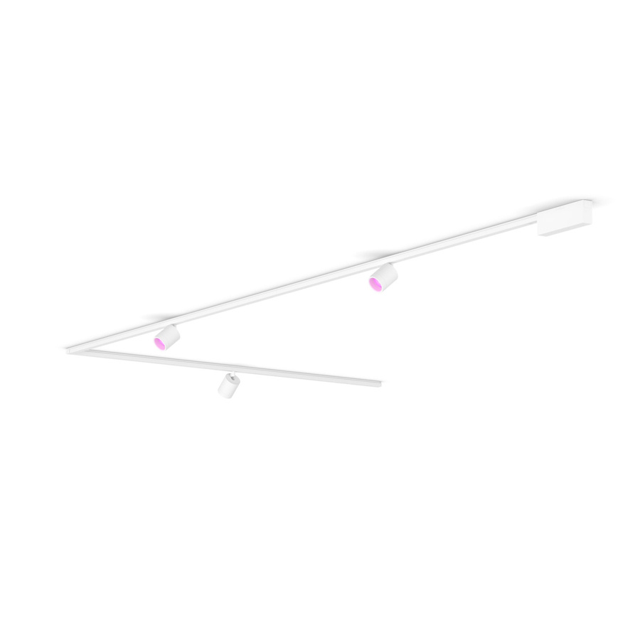 Philips Hue Perifo Basis-Set L-förmige Deckenleuchte in Weiß mit 3 LED-Spots - Bild 1