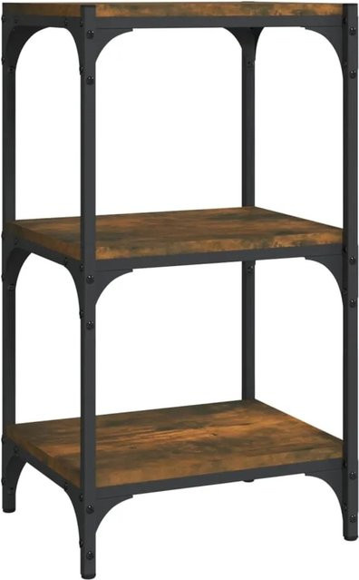 vidaXL Bücherregal im Industrie-Stil aus Holzwerkstoff und Stahl in Braun, B/T/H: 40 x 33 x 70,5 cm - Bild 1