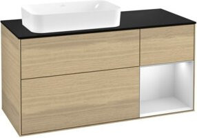 V&B Waschtischunterschrank Finion in Braun mit Eichen-Dekor, Breite: 120 cm, Tiefe: 50,1 cm, Höhe: 50,1 cm - Bild 1