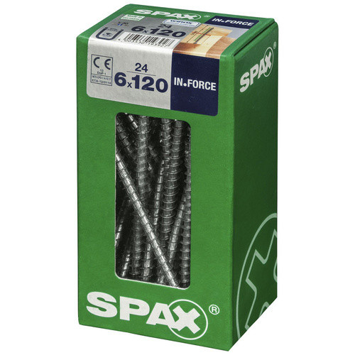 Spax Holzbauschraube Torx aus Stahl, silberfarben, 24 Stück, Durchmesser: 6 mm, Länge: 120 mm - Bild 3