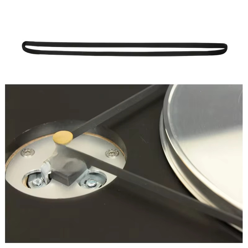 2 Stück Vinyl-Plattenspieler-Riemen Ersatz aus Gummi in Schwarz, Breite: 4 mm, Höhe: 0,6 mm, Länge: 627 mm - Bild 5