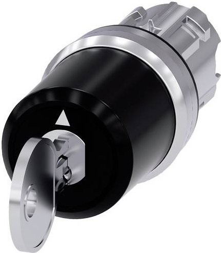 Siemens Schlüsselschalter 3SU1050-5BL31-0AA0 in Schwarz mit IP66, IP67 und IP69/IP69K Schutzart - Bild 1