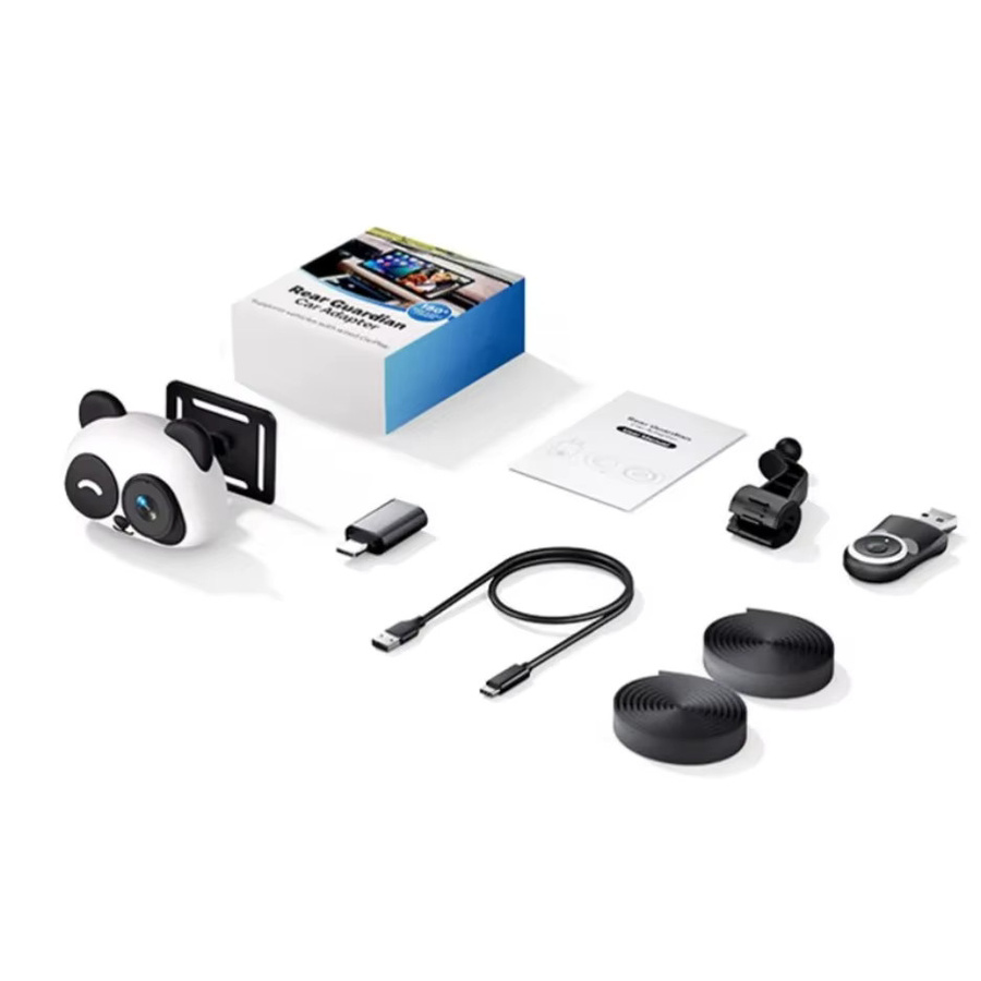 Cabin Care Kabelloser CarPlay-Adapter mit 1080P HD Baby-Autokamera, 150 Grad Weitwinkel und Nachtsicht, Weiß - Bild 5