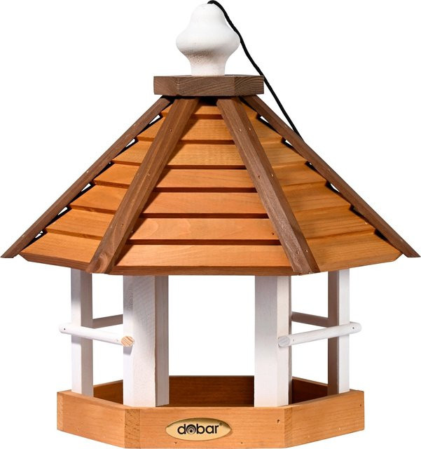 Dobbar Vogelhaus Goldener Oktober 6-eckig hängend oder aufstellbar in Braun - Bild 1
