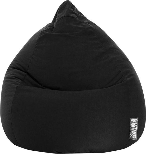 Sitting Point Sitzsack Easy XL Schwarz mit abnehmbarem Bezug - Bild 1