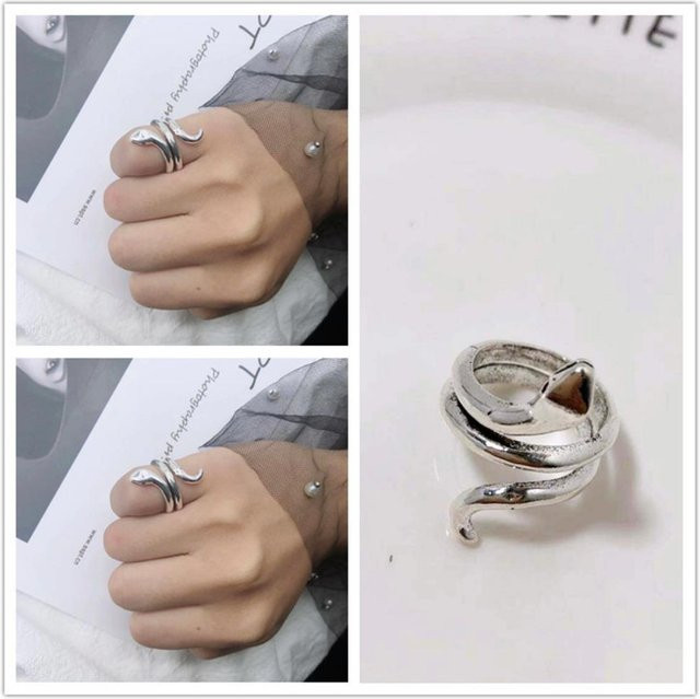 HiHi Hello Herrenring, Metall, Grau, Totem Geometrisch, Unisex - Bild 1