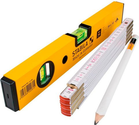 Stabila Wasserwaagen-Set CLASSIC Kit 70-3-30, 3-teilig, gelb/weiß - Bild 1