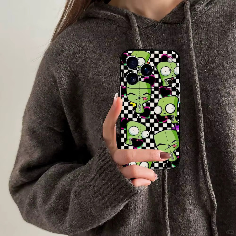 I-Invader Zim Anime Handyhülle für iPhone 16 15 14 13 12 11 Pro Max Plus Mini XR XS SE in Multicolour - Bild 2