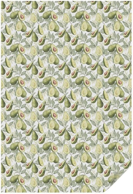 Tulup Fensterfolie Avocadoblätter Sichtschutz Milchglasfolie Grün B/H: 100 x 146 cm - Bild 1