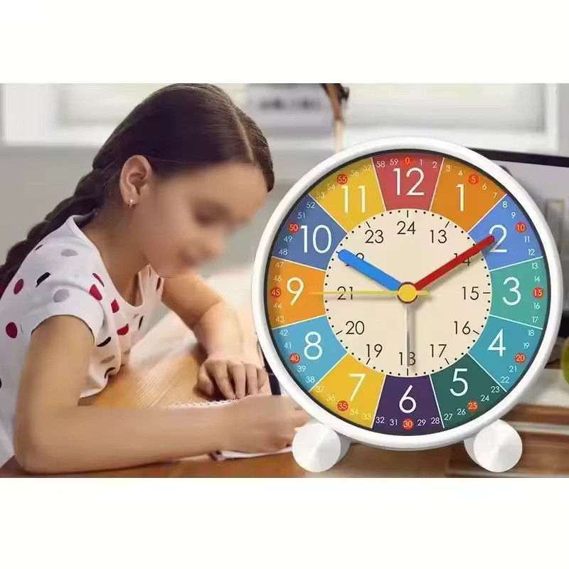 Geräuschloser Desktop-Wecker von XMSJ für Kinder in Pink und Multicolour - Bild 3