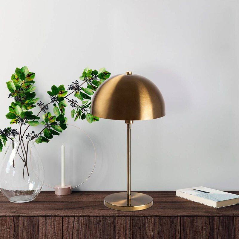 Opviq Tischleuchte Varzan in Bronze aus Metall mit E14 Fassung, B/T/H: 28 x 28 x 50 cm - Bild 3