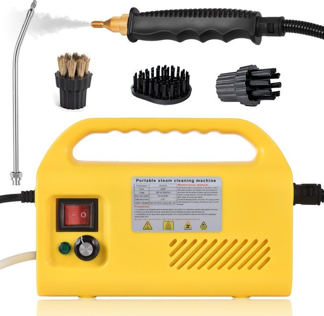 aimo Handdampfreiniger Tankless Design mit 2500 W Hochtemperatur-Reinigung in Gelb - Bild 1