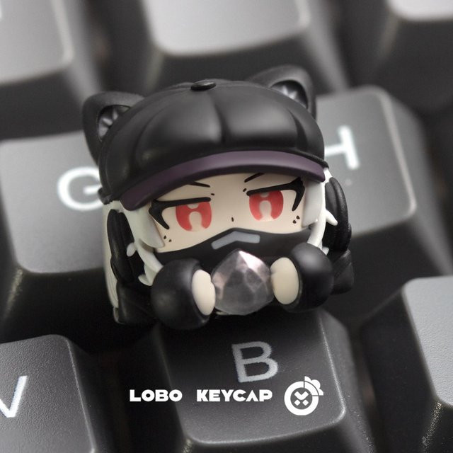 Lobo Custom Artisan Tastenkappe Delta Spielfigur aus Harz in Braun für mechanische Gaming-Tastaturen - Bild 1