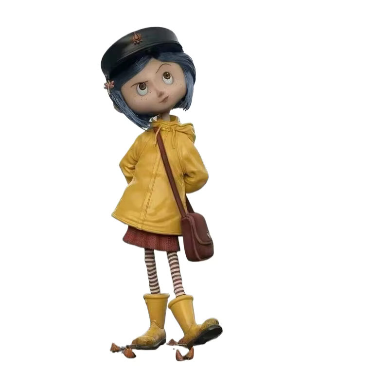 Bandai Coraline Jones Actionfigur, Gelber Regenmantel, Schwarze Katze, 20cm - Bild 4