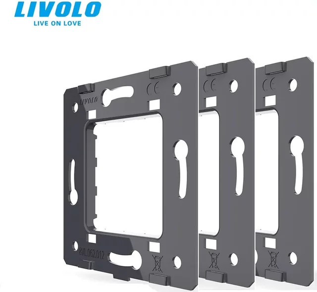 LIVOLO Metall-Eisenplatte zur Befestigung von Schaltern und Steckdosen, 3 Stück Set, Stahl - Bild 1