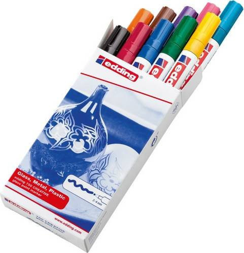Edding 750 Creative Marker Set Basic Permanent Lackmarker Multicolor mit Bullet-Spitze - Bild 1