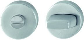 HOPPE ZT-Schlüsselrosette E42KVS für WC mit Schlitzkopf aus Edelstahl in Silber matt - Bild 1