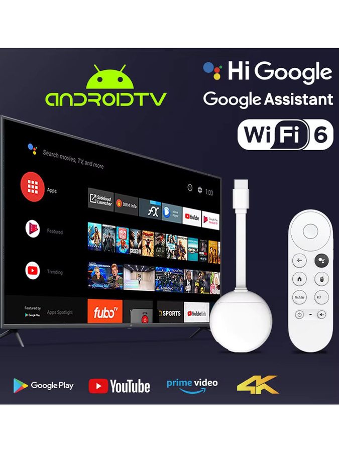 Salange Android 14 TV-Stick Media Streamer mit 2GB RAM und 16GB Speicher, 4K Ultra HD, Wifi6 und Bluetooth 5.0, Weiß - Bild 6