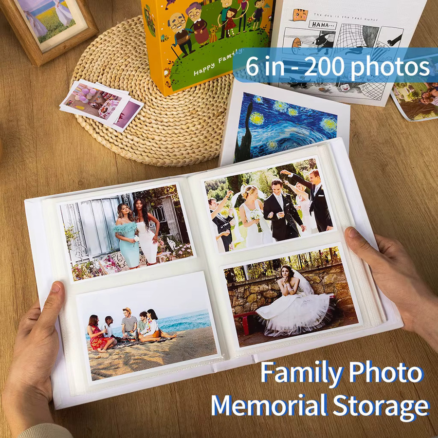 Weißes Cartoon-Papier-Fotoalbum für 200 Fotos im 6 Zoll Format - Bild 3