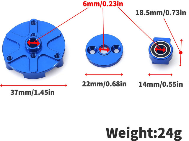 Traxxas Metall Getriebe Push-Antriebs Gehäuse Stirnrad Halterung, Blau - Bild 1